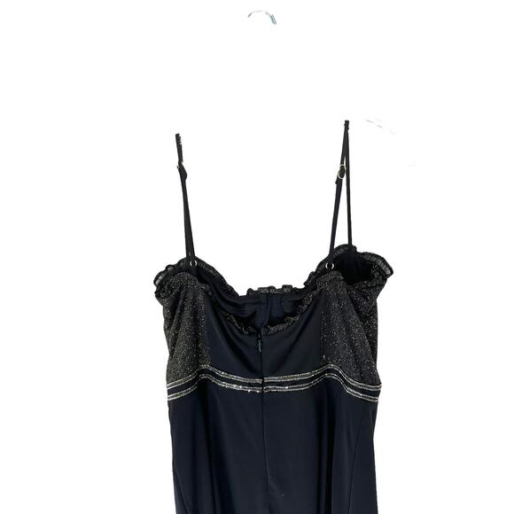 Revolve h:ours Black Gold Speckled Night Out Party El Dorado Mini Dress Large - Picture 7 of 11